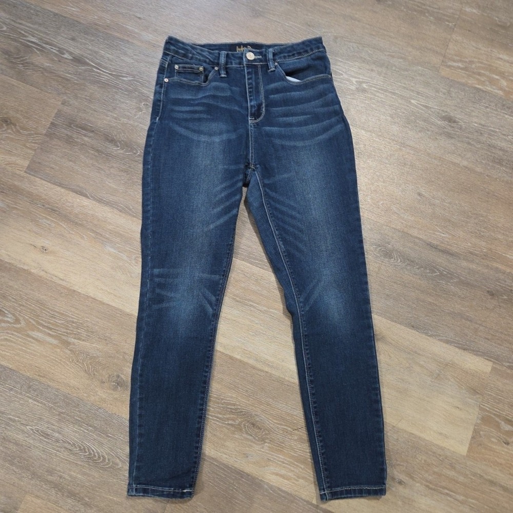Indigo Rein Ankle Size 7 Skinny Leg Distressed Button High Rise Jeans